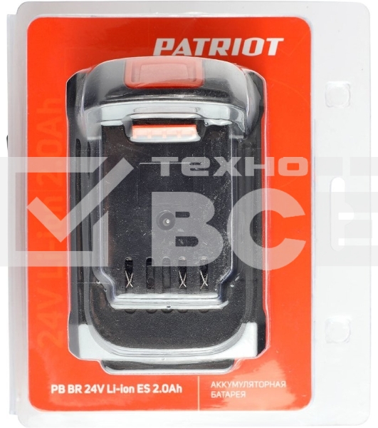 Батарея аккумуляторная Li-ion для шуруповертов PATRIOT серии The One, Модели: BR 241Li /h, Емкость аккумулятора: 2,0 Ач, Напряжение: 24В