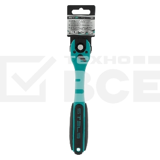 Ключ-трещотка Stels 3/8, 72 зуба, с быстрым сбросом, CrV, 2-х ком. рукоятка