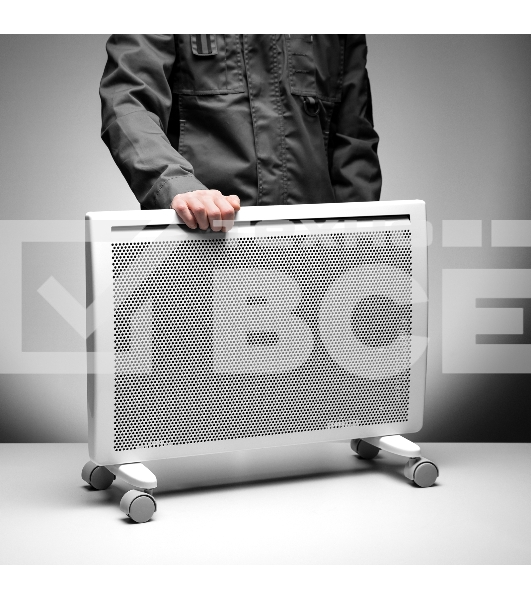 Конвектор гибридный Denzel HybridX-1500 белый, 1500 Вт, 25 м2, термостат, дисплей