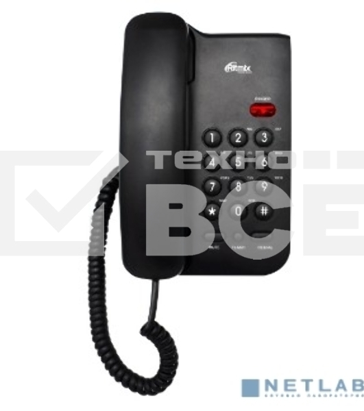 Телефон проводной Ritmix RT-311 черный