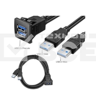 Кабель USB 3.0 двойной для монтажа 2 м
