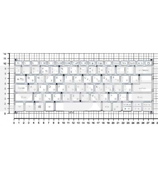 Клавиатура для ноутбука Acer Swift 3 SF314-41 белый с подсветкой