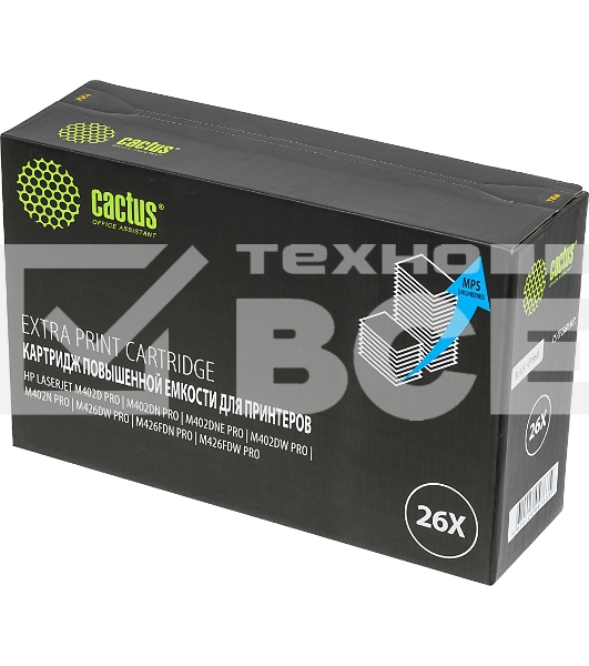 Картридж лазерный Cactus CS-CF226X-MPS черный (12000 стр.) для HP LJ M402d/M402n/M426dw/M426fdn/M426fdw