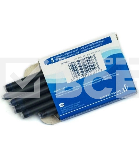 Картридж Waterman Standard (CWS0110860) Serenity Blue чернила для ручек перьевых (8шт)