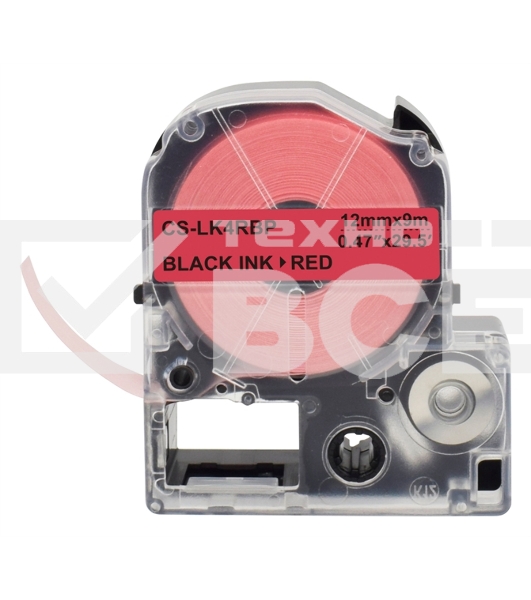 Картридж ленточный Cactus CS-LK4RBP черный для Epson LW300/LW400/LW700/LW600P/LW1000P/K400/Z700/Z900