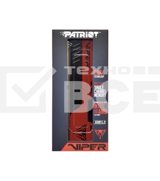 Оперативная память Patriot Viper Elite II, DDR4, 32GB (1x32 GB), 3200 MHz, CL18, радиатор, красный, чёрный