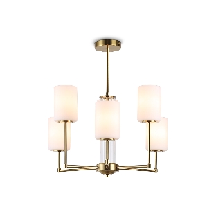 Люстра Ambrella light LH56215/6 BS/FR латунь/белый матовый E27/6 max 60W D600*600
