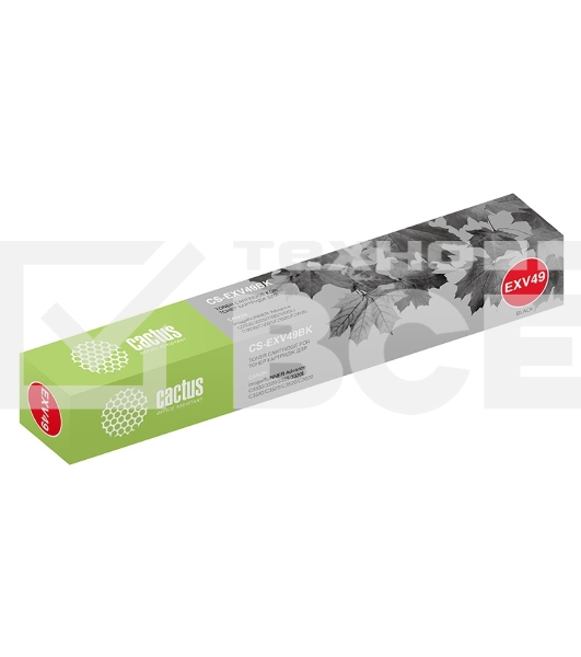 Картридж лазерный Cactus CS-EXV49BK черный (36000 стр.) для Canon IR C3320/C3320i/C3325i /C3330i/C3500/C3520i MFP/C3525i MFP/C3530i MFP