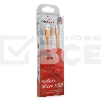 Кабель USB 2.0 Cablexpert CC-S-mUSB01O-1M, AM/microB, серия Silver, длина 1м, оранжевый, блистер , фото4