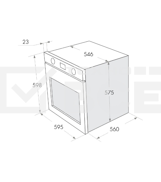 Духовой шкаф Газовый Maunfeld MGOG 673B черный, встраиваемый