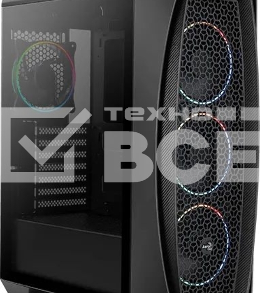 Компьютерный корпус Aerocool / Formula Aero One Eclipse-G-BK-v1 черный без БП ATX 4x120mm 2xUSB3.0 audio