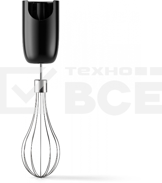 Блендер погружной Philips HR2543/90, 700Вт, 1 скорость, турбо режим, стакан для взбивания, венчик, измельчитель, цвет черный