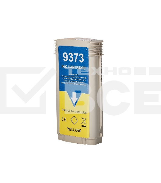 Струйный картридж Sakura C9373A (№72 Yellow) для HP, желтый, 130 мл.