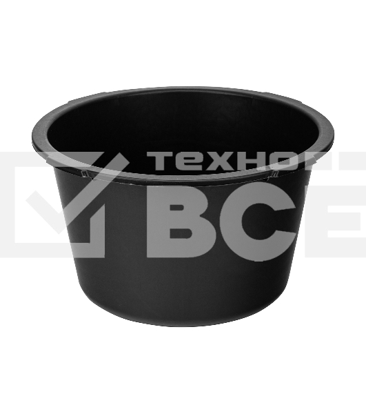 Таз Сибртех строительный круглый, черный, 30л, Россия 81455