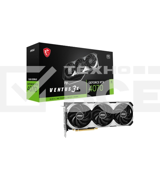 Видеокарта MSI RTX4070 SUPER 12G VENTUS 3X OC NV RTX4070 Super 12Gb PCI-E4.0 192bit GDDR6X 2610/21