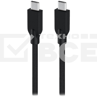 Кабель Genius ACC-C2CC-3A. Выход: USB-C -> USB-C. USB 3.0, плетеный нейлон, 100 см. Цвет: черный