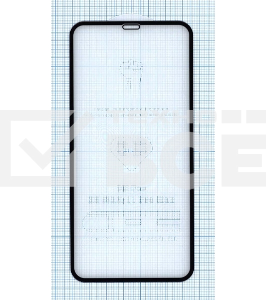Защитное стекло 4D для Apple iPhone XS Max черный
