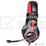 Наушники с микрофоном Oklick HS-L200 черный/красный 2м мониторы оголовье (Y-819), фото5