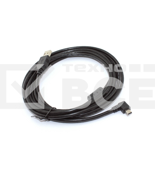Кабель USB  Type A на Mini USB угол влево  3 м