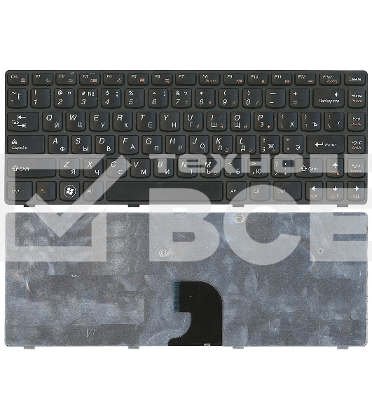Клавиатура для ноутбука Lenovo IdeaPad G360 черная с рамкой
