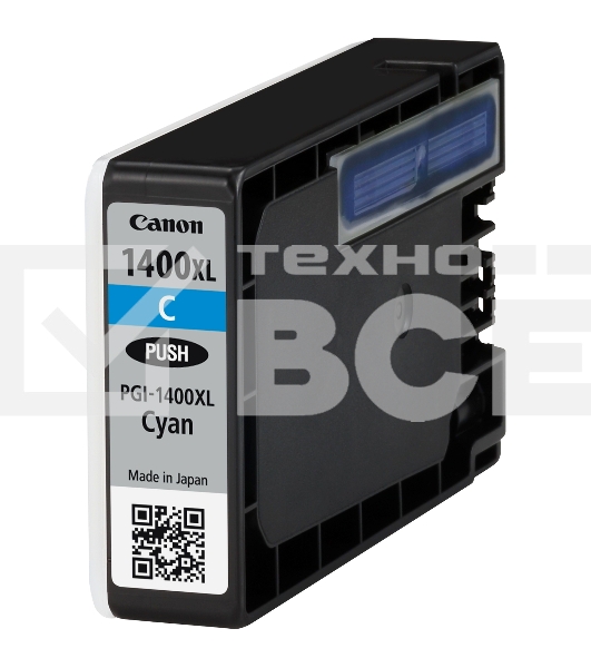 Картридж струйный CANON PGI-1400XL C Cyan голубой (1020 стр. 12 мл) для MAXIFY МВ2040/МВ2340