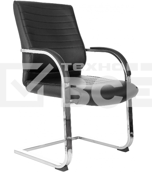 Кресло компьютерное Бюрократ T-8010-LOW-V/BLACK черный, искусственная кожа