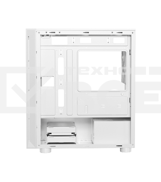 Корпус без блока питания PCCooler LM300 ARGB WH, Tempered Glass Mid Tower, белый, ABS, TG, SPCC, 1x120mm ARGB mATX, ITX 170/330/mm 2x2.5