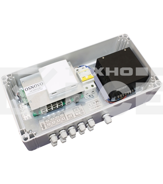 Уличный PoE коммутатор OSNOVO SW-60812/W - на 11 портов. Встроенная грозозащита. Соответствует стандартам PoE IEEE 802.3af/at/bt. Автоматическое определение PoE устройств. Суммарная мощность PoE до 240W. В комплекте оптическая розетка.
