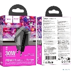 Сетевое зарядное устройство Hoco 30Вт, 3А, QC3.0/PD, 1хUSB, 1хType-C, CS23A, черный, коробка, фото7