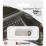 Флешка USB Kingston DataTraveler KYSON (DTKN/256GB), 256Gb, USB 3.2 Gen 1, R/W 200/60, серебристый/черный, фото16