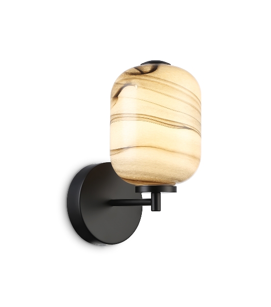 Настенный светодиодный светильник Ambrella light LH11039 BK/MG черный/мраморно-серый 8W 3000K 150*220*300