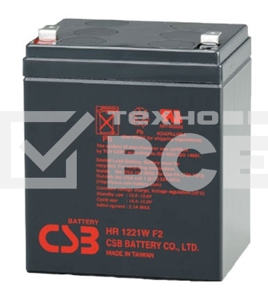 Батарея CSB HR 1221W (12V, 5Ah) F2