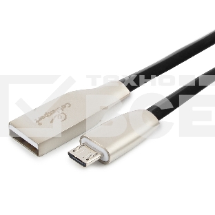 Кабель USB 2.0 Cablexpert CC-G-mUSB01Bk-0.5M, AM/microB, серия Gold, длина 0.5м, черный, блистер