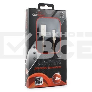 Кабель USB Cablexpert для Apple CC-P-APUSB02Gd-1.8M, MFI, AM/Lightning, серия Platinum, длина 1.8м, золотой, блистер