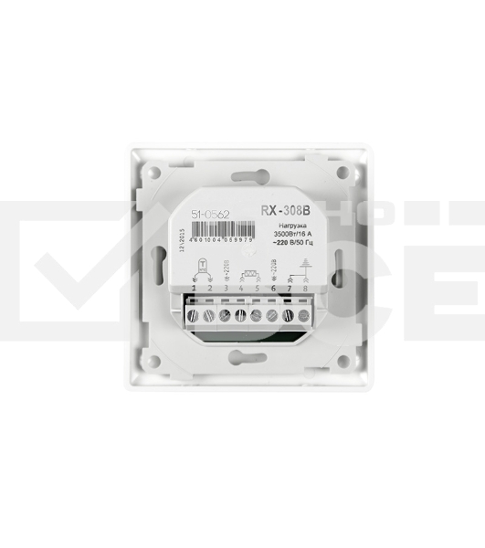 Терморегулятор механический RX-308B белый  Rexant (совместим с Legrand серии Valena)