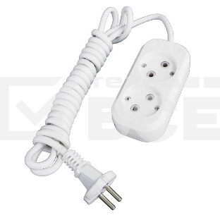 Удлинитель 2х7м без заземл. 10А IP20 Е-202 АБС-пл. ПВС 2х0.75 UNIVersal 9631962