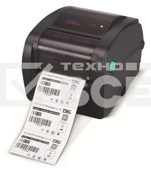 Принтер этикеток TSC TC200 прямая термопечать, 203 dpi, 152 мм/сек, Ethernet, RS-232, USB, чёрный