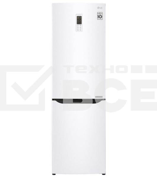 Холодильник LG GA-B419SQGL белый двухкамерный 223/79л морозилка снизу, No Frost