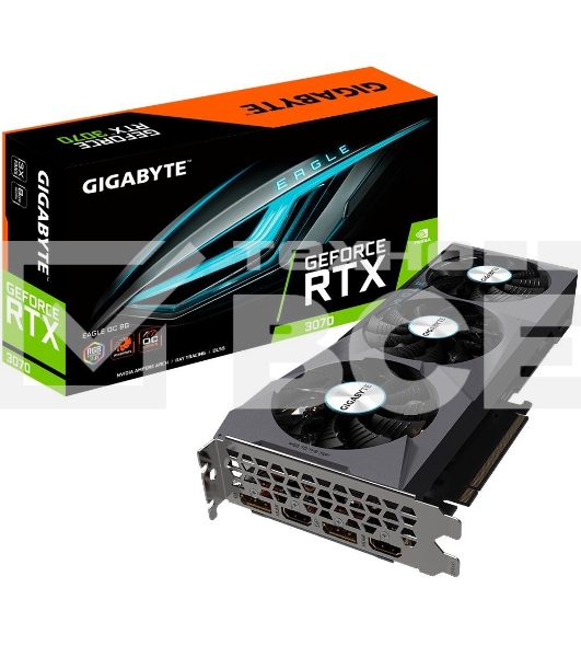 Видеокарта Gigabyte RTX 3070 EAGLE OC 8G 2.0 LHR 256 GDDR6 1770/14000 HDMIx2 DPx2 HDCP RTL