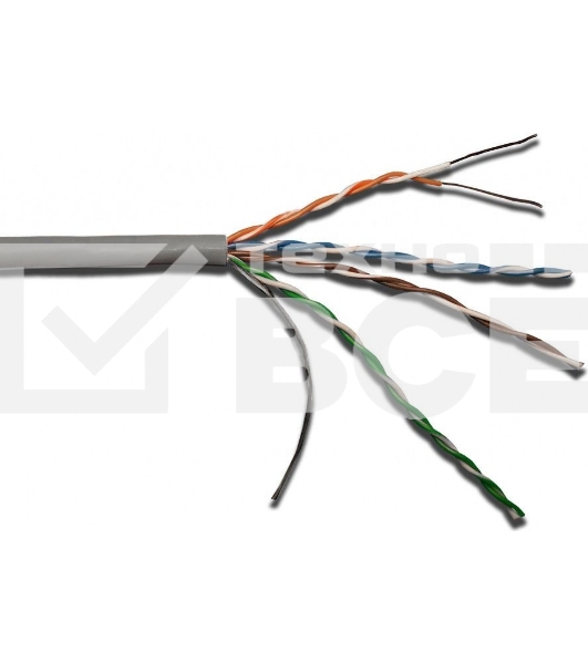 Кабель информационный Lanmaster LAN-5EUTP-PT-LSZH-GY кат.5е U/UTP не экранированный 4X2X24AWG LSZH внутренний 305м серый