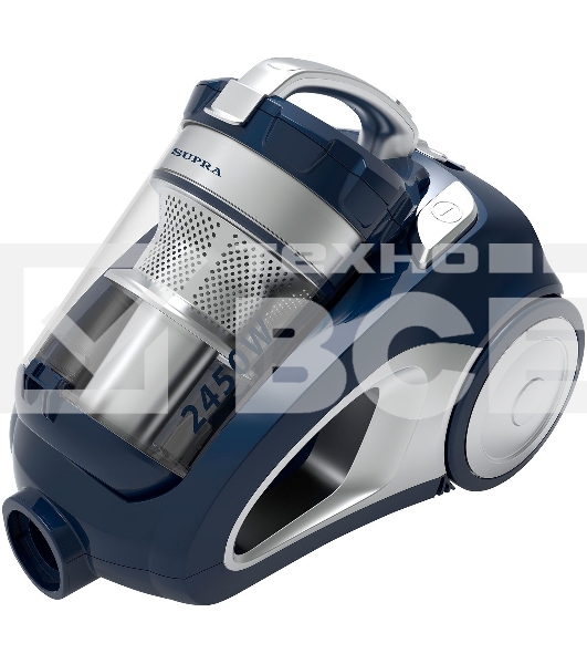 Пылесос Supra VCS-2420 синий/серый, 420/2450Вт, уборка сухая, пылесборник контейнер 3.5 л