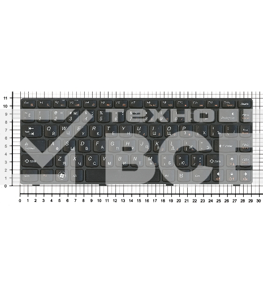 Клавиатура для ноутбука Lenovo IdeaPad G360 черная с рамкой