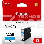 Картридж струйный CANON PGI-1400XL C Cyan голубой (1020 стр. 12 мл) для MAXIFY МВ2040/МВ2340, фото2