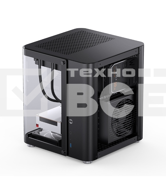 Корпус без блока питания Корпус JONSBO TK-1 Black 2.0 MATX без БП, mini-ITX, micro-ATX, черный
