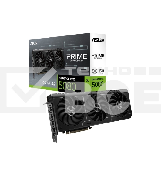 Видеокарта ASUS PRIME-RTX5080-O16G, 16Gb GDDR7, 256 bit, DisplayPort, HDMI, GPU 2655 MHz 90YV0LX0-M0NA00