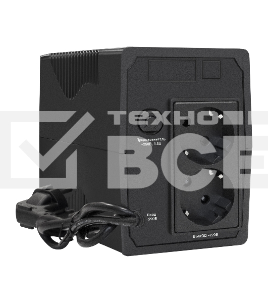 Источник бесперебойного питания ExeGate EP244543RUS Power Back BNB-600 600VA, черный, 2 евророзетки
