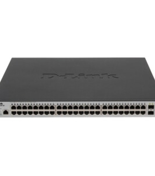 Коммутатор D-Link DGS-1210-52MP/ME/B1A, 48×1 Гбит/с + 4×1 Гбит/с SFP, управляемый