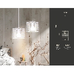 Светильник Ambrella light TR8410 WH белый E27 max 60W 160*160*950, фото4
