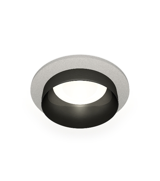 Комплект встраиваемого светильника Ambrella light XC6514021 SGR/PBK серый песок/черный полированный MR16 GU5.3 (C6514, N6131)