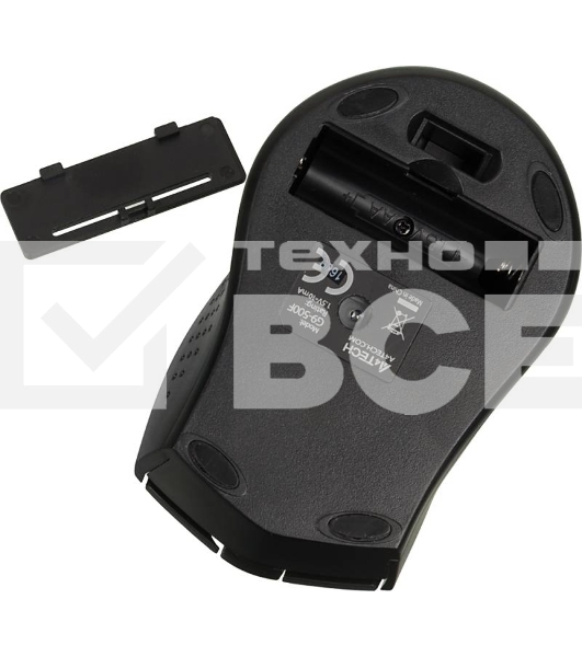 Мышь беспроводная A4Tech G9-500F черный, 1200 dpi, радиоканал, USB, кнопки - 4